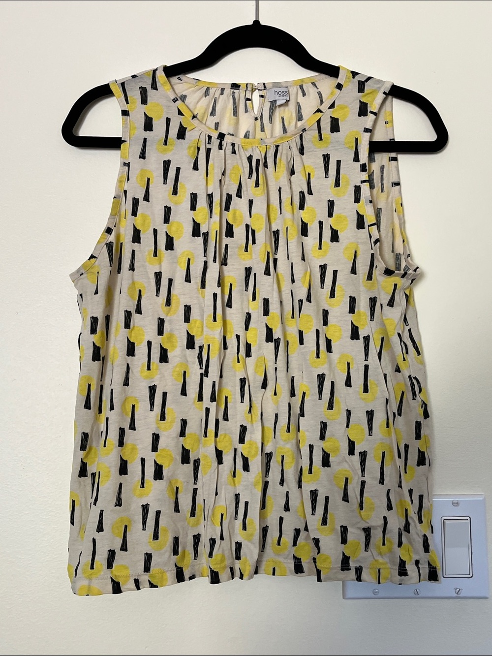 Yellow Abstract Flowy Tank
